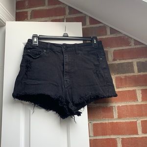UO BDG High Rise Cheeky Black Jean Shorts